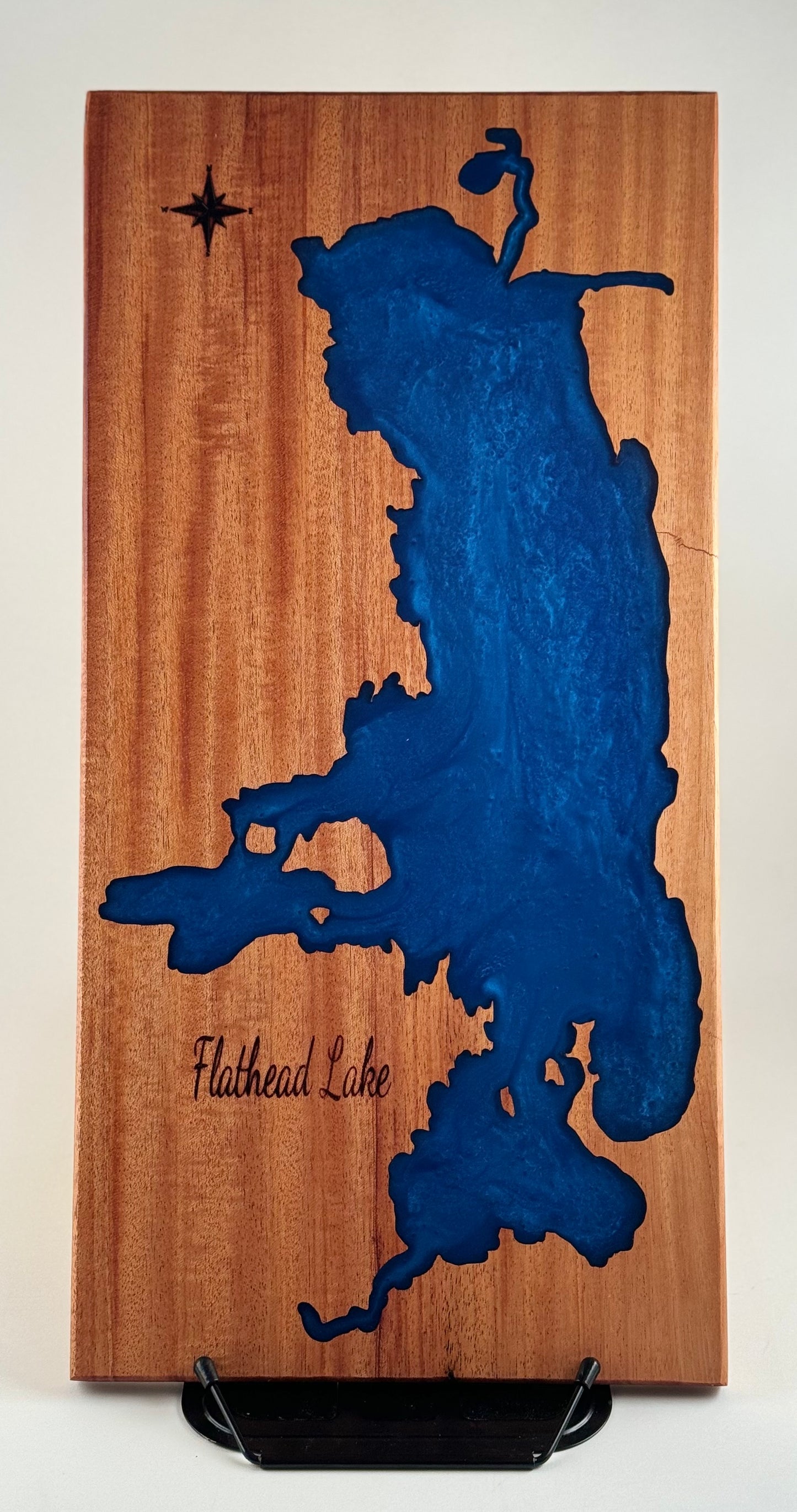 FLATHEAD LAKE Serving Board Cobalt Blue