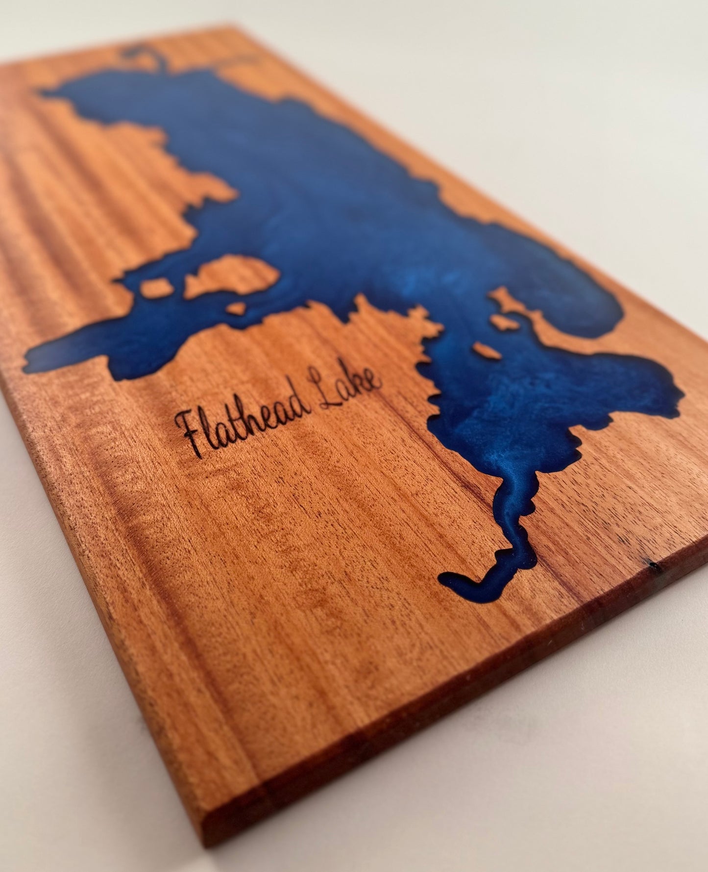 FLATHEAD LAKE Serving Board Cobalt Blue